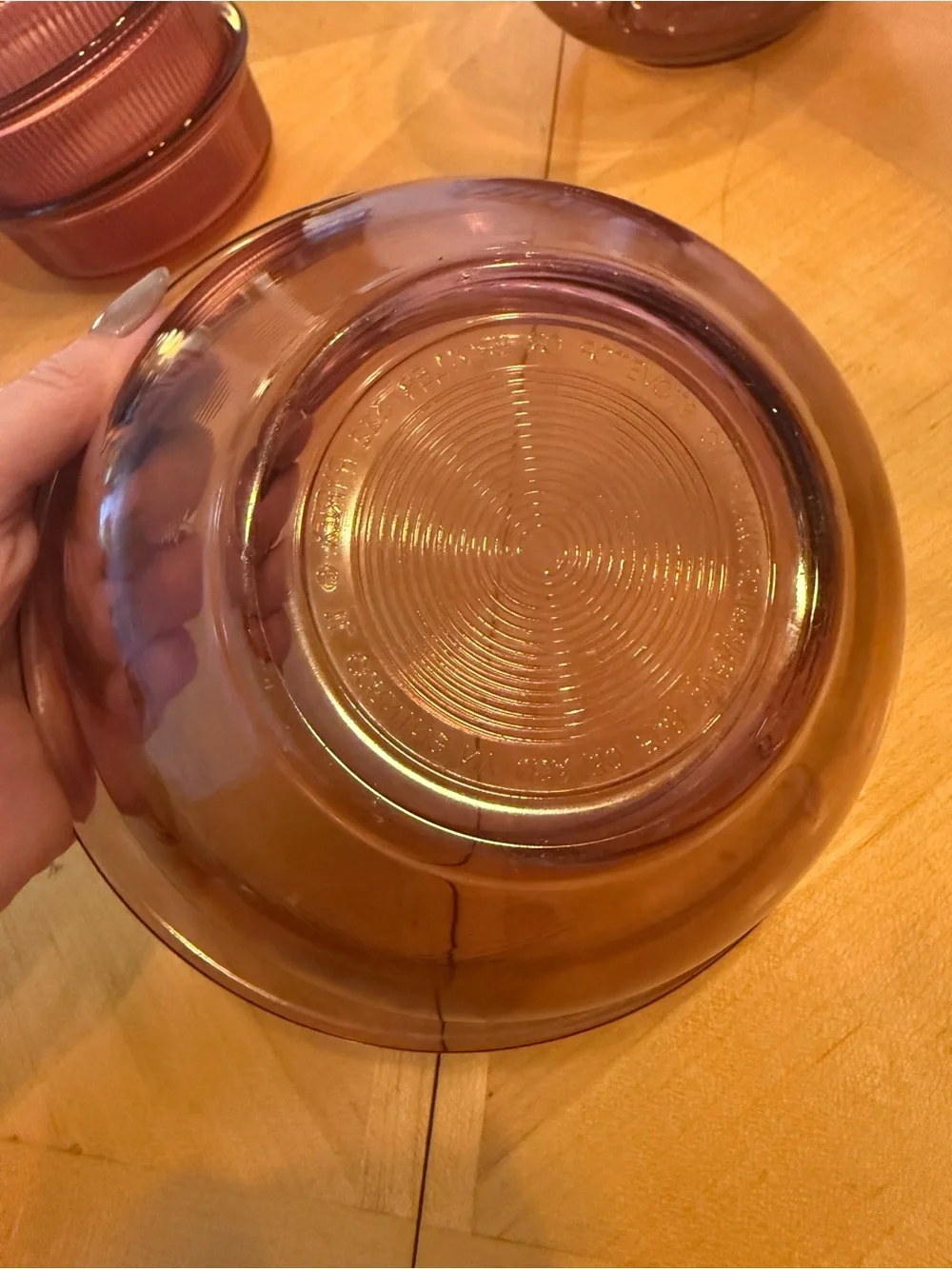 Vintage Pyrex Corning Visions Cranberry Purple 322 1L Glass Mixing Bowls Set 2